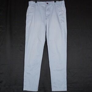 Netplay Chino Pants Mens 32 Aqua Blue Heritage Workwear Slim Tapered Cotton